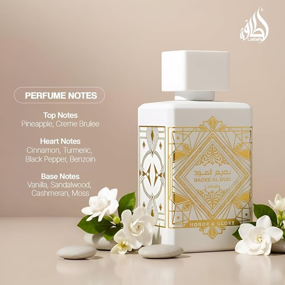 Lattafa Badee Al Oud Honor and Glory 100ml fruity vanilla spicy long lasting unisex perfume

