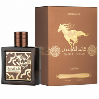 Lattafa Qaed Al Fursan Untamed 90ml bold amber spicy long lasting unisex perfume
