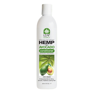 leaf legacy hemp avocado conditioner 355ml detangle smooth frizz control soft shiny healthy hair nourishing conditioner