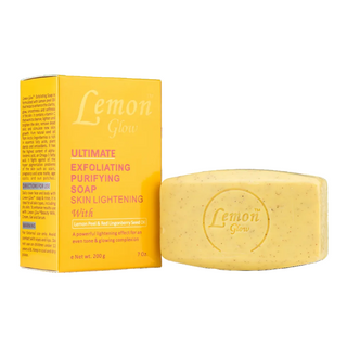 lemon glow exfoliating purifying soap 200g brightening cleanser bar skin glow cleansing soap exfoliation care
