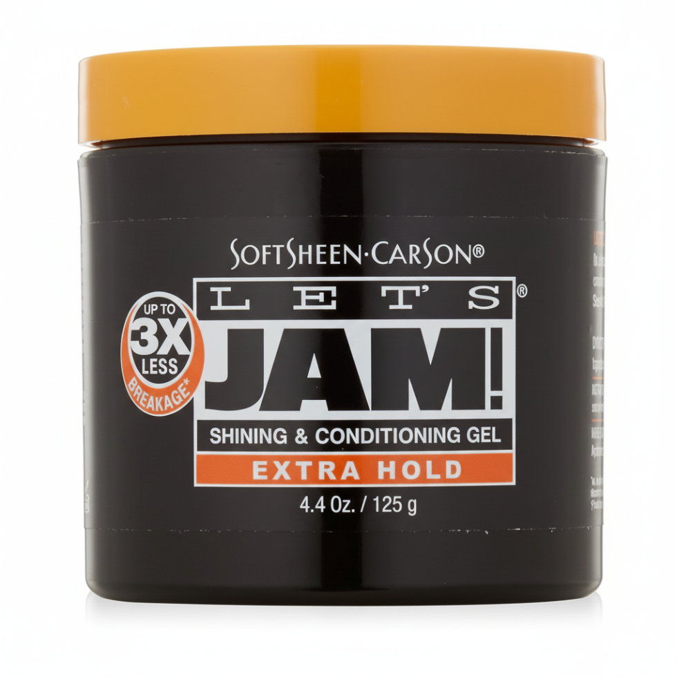 lets jam condition and shine gel extra hold for strong hold sleek styling and frizz free shiny hair