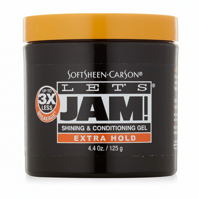 lets jam condition and shine gel extra hold for strong hold sleek styling and frizz free shiny hair