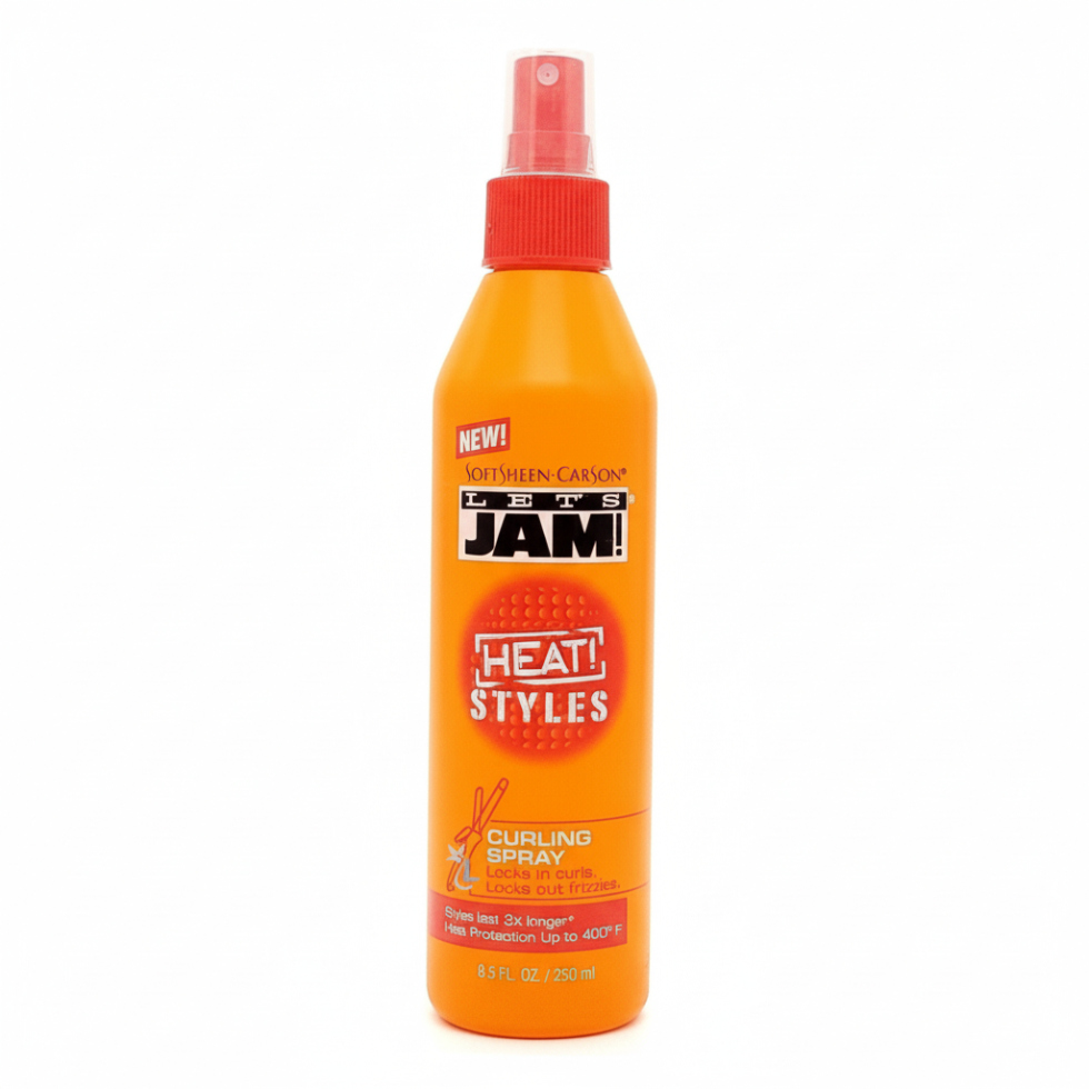 lets jam heat styles curling spray for heat protection curl definition and frizz free bouncy shiny curls