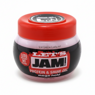 lets jam protein and shine gel mega hold no flakes styling gel for sleek strong and shiny hairstyles