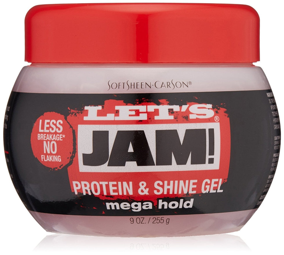 lets jam protein and shine gel for strong hold smooth styling and frizz free shiny hair styling gel
