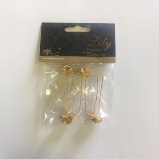 lilly premium collection flower hair pin elegant floral hair accessory for women styling clip
