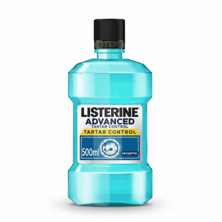 listerine advanced tartar control mouthwash 500ml helps fight tartar plaque and freshen breath for daily oral hygiene care