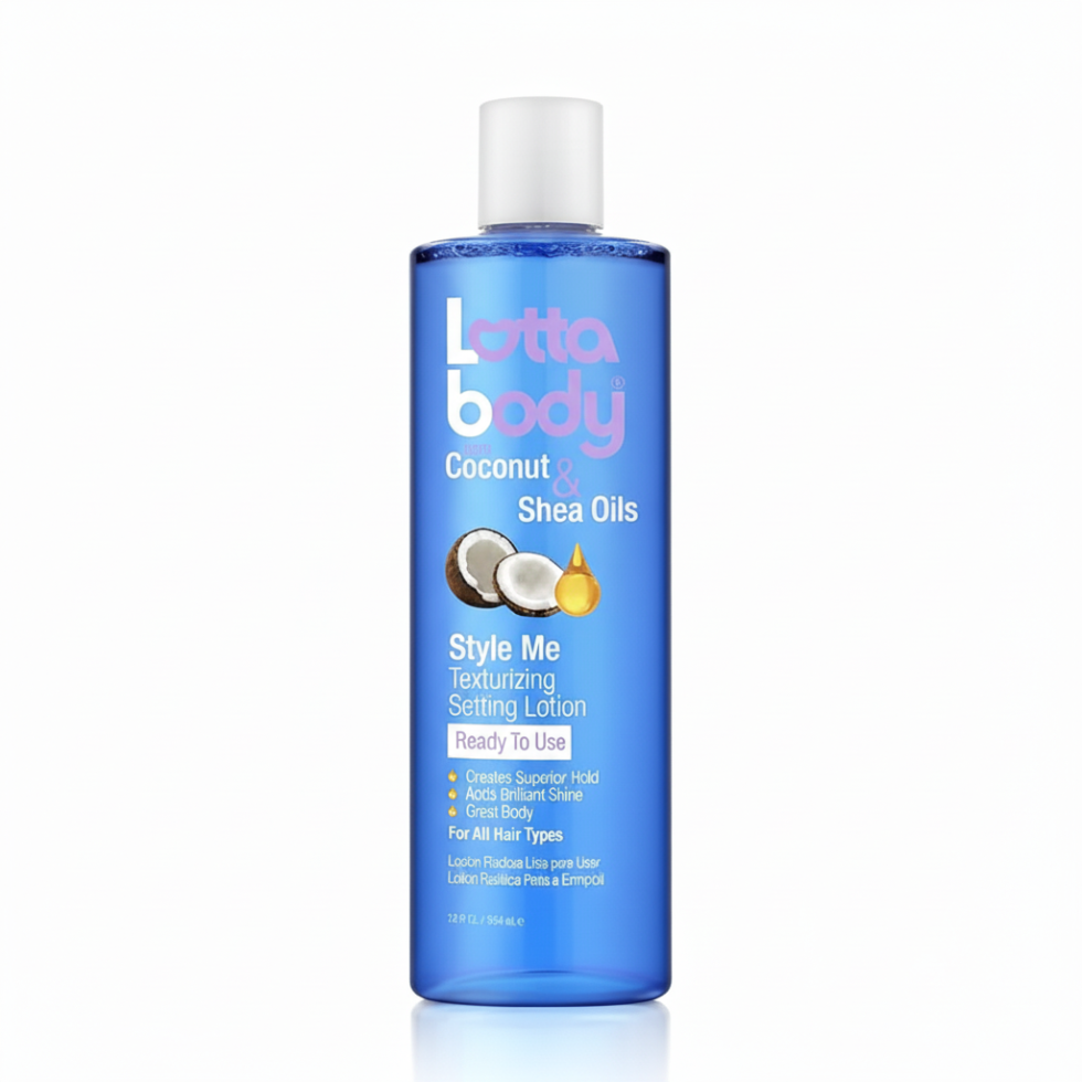 Lotta Body texturizing setting lotion coconut shea oils superior hold shine curl styling lotion 12oz