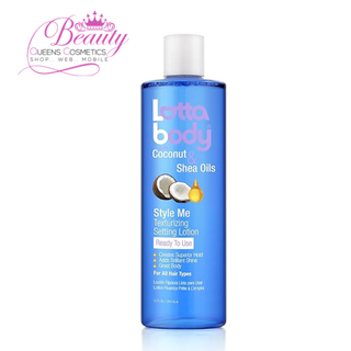 Lotta Body Coconut & Shea Oils Style Me Texturizing Setting Lotion 12oz | Superior Hold & Shine