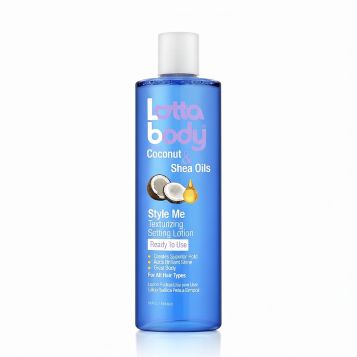 Lotta Body texturizing setting lotion coconut shea oils superior hold shine curl styling lotion 12oz