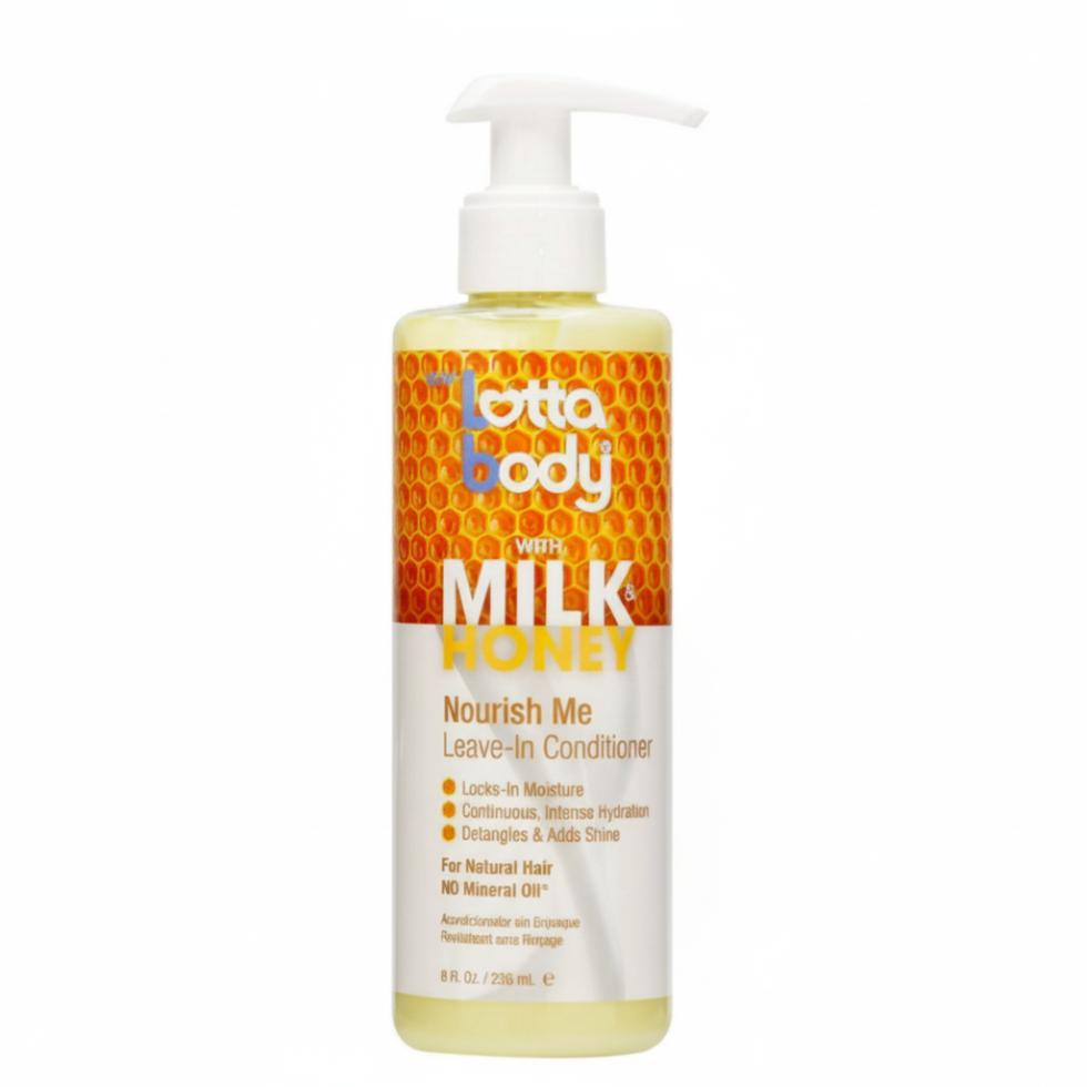 Lotta Body leave in conditioner milk honey nourish deep hydration shine detangle hair care 8oz