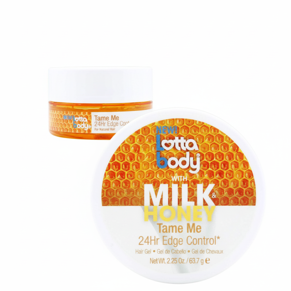 Lotta Body edge control milk honey 24hr smooth shine edges strong hold baby hair gel 2.25oz