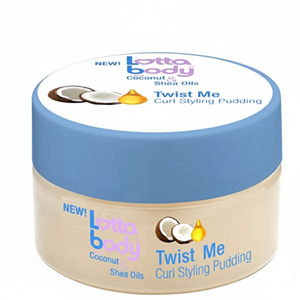 Lotta Body curl styling pudding coconut shea oils soft defined crunch free curls moisturizing styling cream 198g