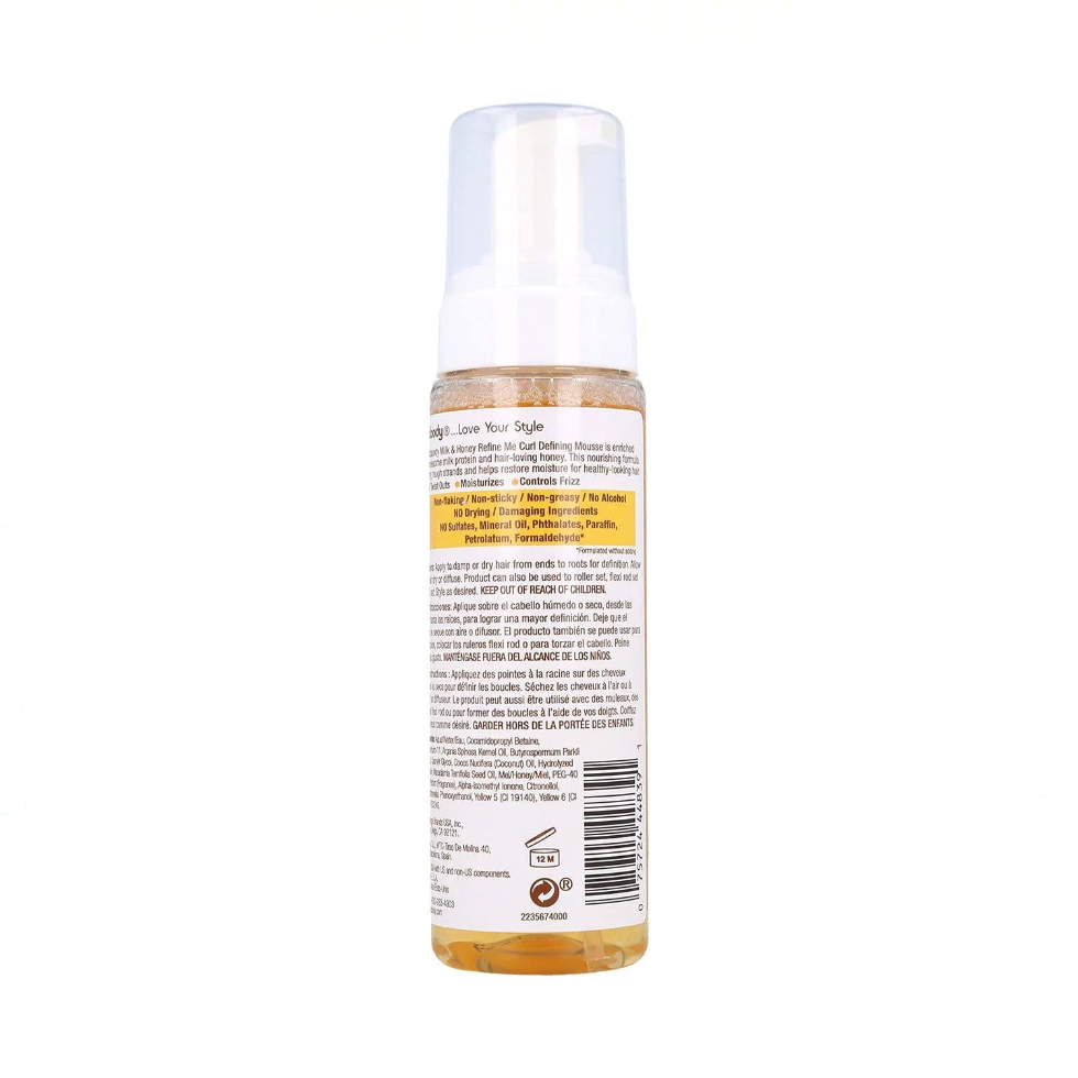Lotta Body curl defining mousse milk honey medium hold soft curls frizz control styling foam 207ml