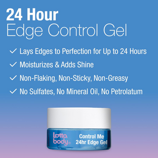Lotta Body aux huiles de noix de coco et de karité Control Me Edge Gel noir 2.25.Oz/63.7 g