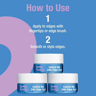 Lotta Body aux huiles de noix de coco et de karité Control Me Edge Gel noir 2.25.Oz/63.7 g