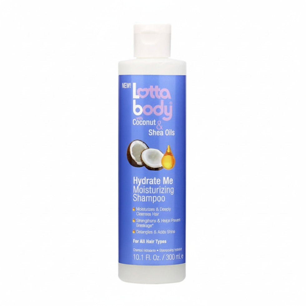 Lotta Body hydrating shampoo coconut shea oils moisturizing soft shiny hair cleansing shampoo 10.1oz