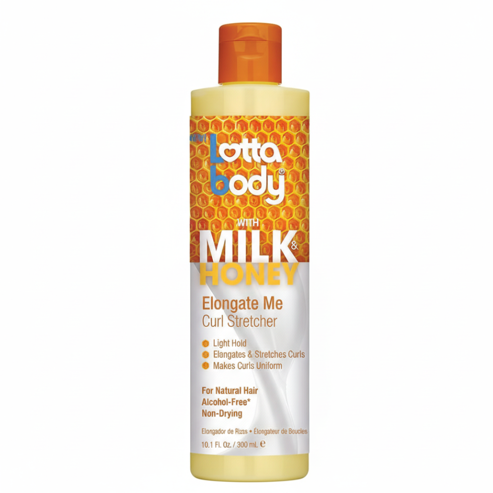 Lotta Body curl stretcher milk honey elongate define curls stretch control curly hair styling cream 10.1oz