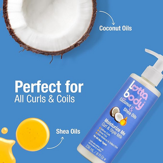 Lotta Body With Coconut & Shea Oils Moisturize Me Curl & Style Milk 8oz | Defines Curls & Adds Shine