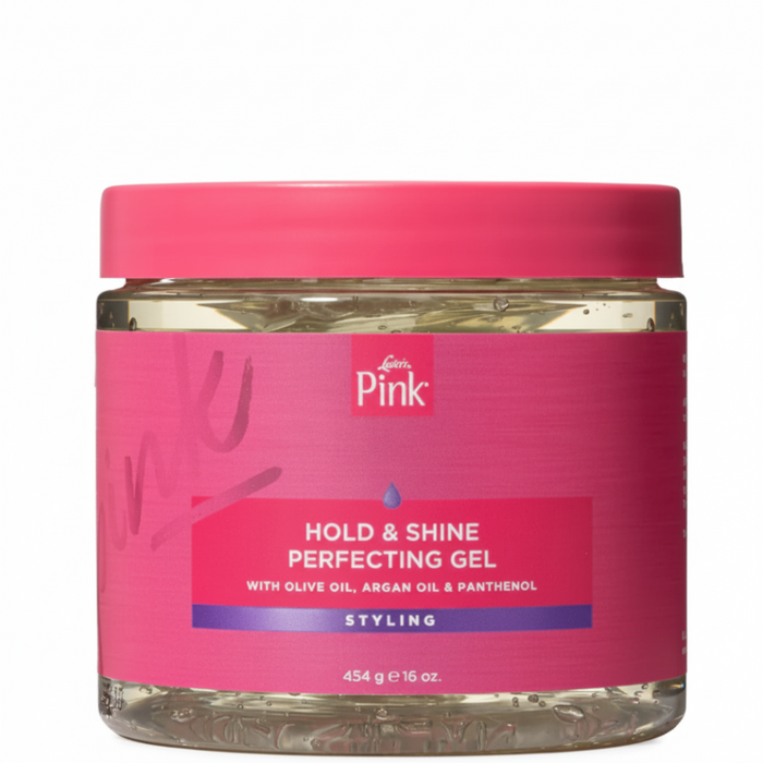 lusters pink hold shine protecting gel flake free shine hair control styling gel strong hold smooth frizz control glossy hair 16oz