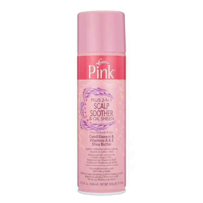 lusters pink plus 2 in 1 scalp soother oil sheen hydrate shine hair spray scalp relief moisturizing lightweight hair care 11.5oz