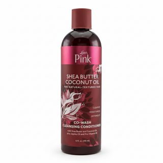 lusters pink shea butter coconut oil detangling co wash clean condition hydrate soft manageable curly natural hair 355ml