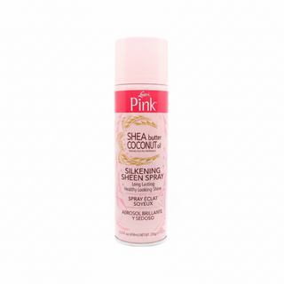 lusters pink shea butter coconut oil silkening sheen spray smooth protect hair shine frizz control lightweight glossy hair spray 15.5oz