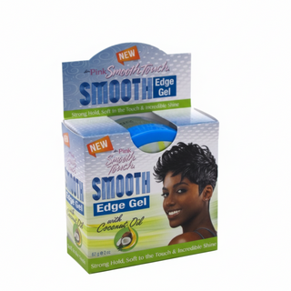 lusters pink smooth touch edge gel sleek no flake hold edge control styling gel polished smooth frizz control hair 2oz