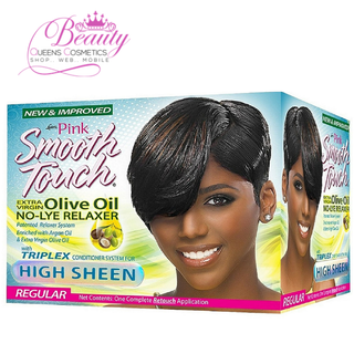 Luster's Pink Smooth Touch Olive Oil No-Lye Relaxer | 1 Application Kit – Regular