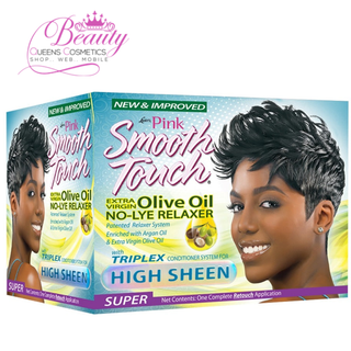 Luster's Pink Smooth Touch Olive Oil No-Lye Relaxer | 1 Application Kit – Super Strength
