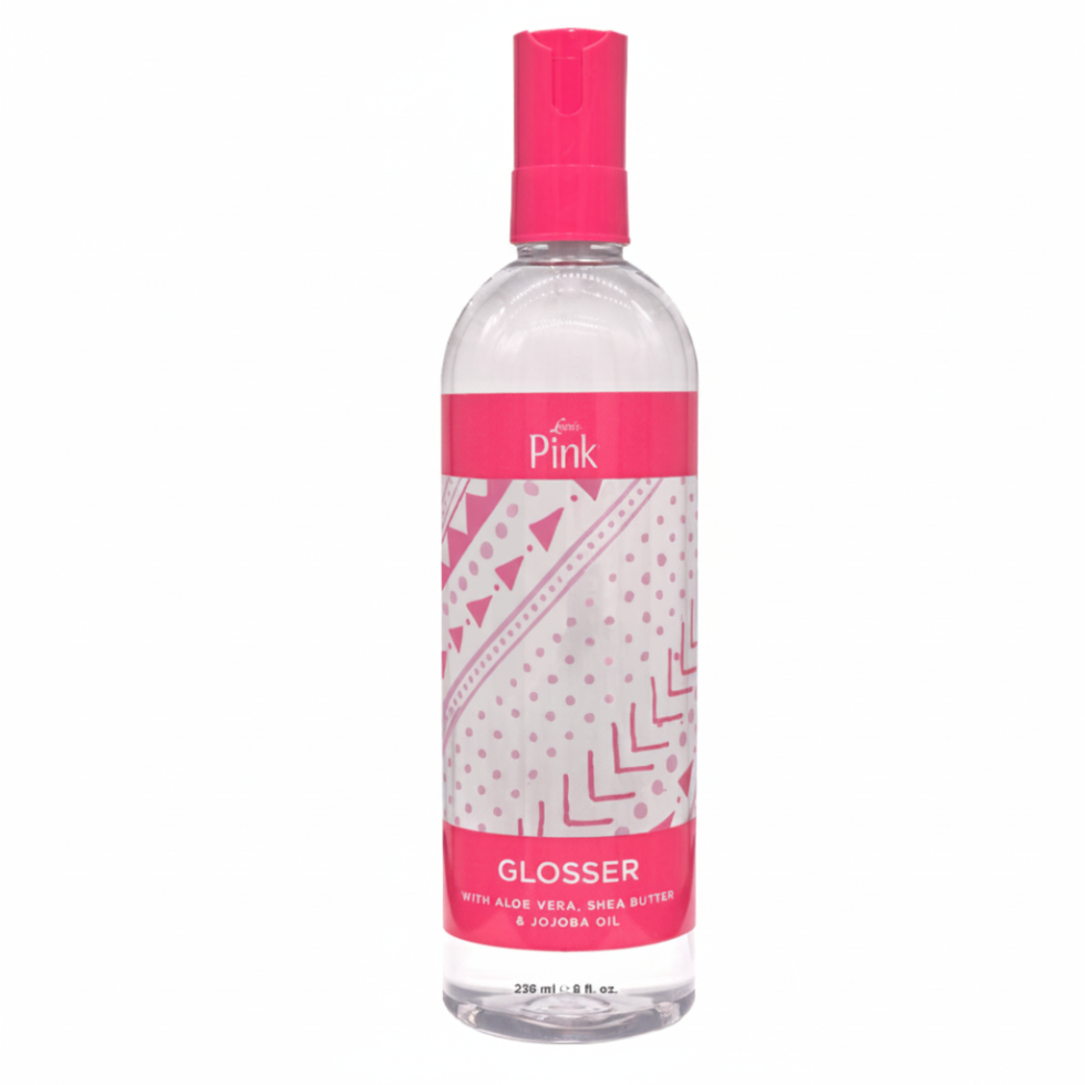 lusters pink glosser 236ml shine smooth frizz free hair lightweight spray glossy soft manageable hair all hair types
