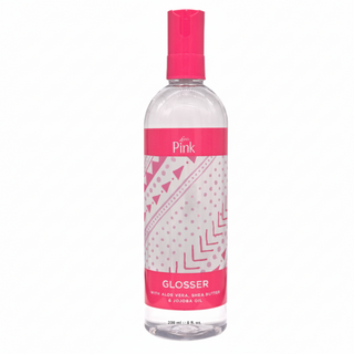 lusters pink glosser 236ml shine smooth frizz free hair lightweight spray glossy soft manageable hair all hair types