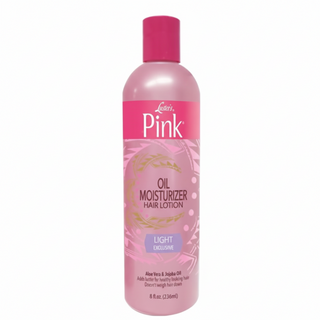 lusters pink light oil moisturizer hair lotion hydrate shine soft smooth frizz control lightweight hair care 8oz