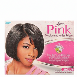 lusters pink conditioning no lye relaxer regular single application kit smooth silky soft manageable hair straightening treatment
