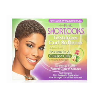 lusters pink shortlooks texturizer curl softener complete application kit soft manageable curls smoother texture styling hair treatment