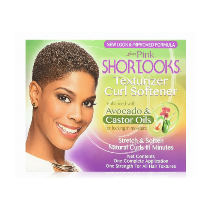 Luster’s Pink ShortLooks Texturizer | Curl Softener Complete Kit 1 Application