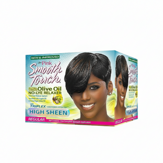 lusters pink smooth touch olive oil no lye relaxer regular strength single application kit smooth soft manageable hair treatment