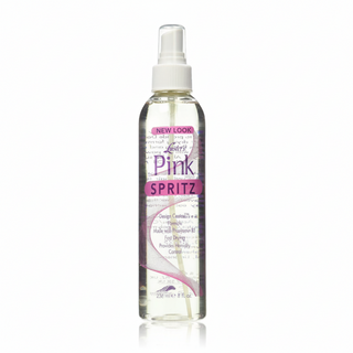 lusters pink spritz design control formula long lasting hold shine styling spray frizz control sleek defined hair 236ml