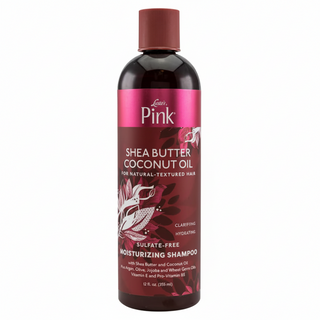 lusters pink shea butter coconut oil sulfate free moisturizing shampoo hydrate repair gentle cleansing soft shiny healthy hair 12oz
