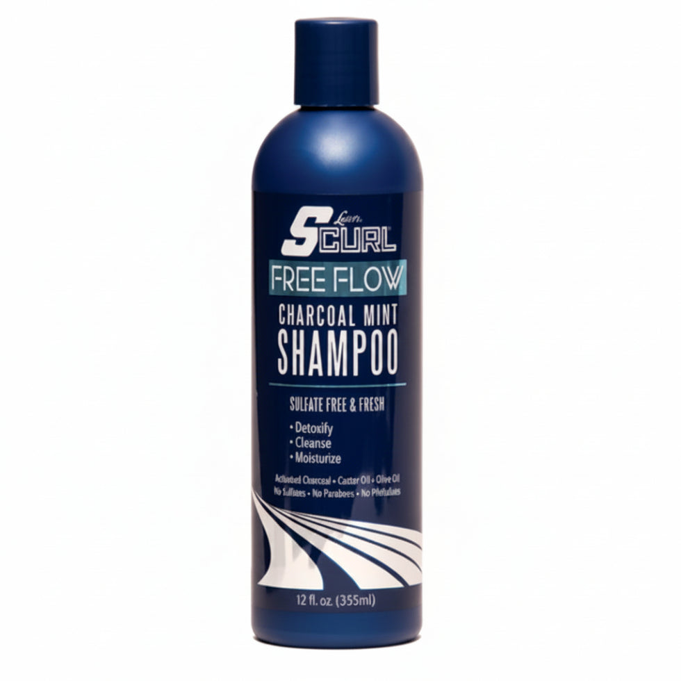 Lusters SCurl charcoal mint shampoo for scalp detox clean soft refreshed hair