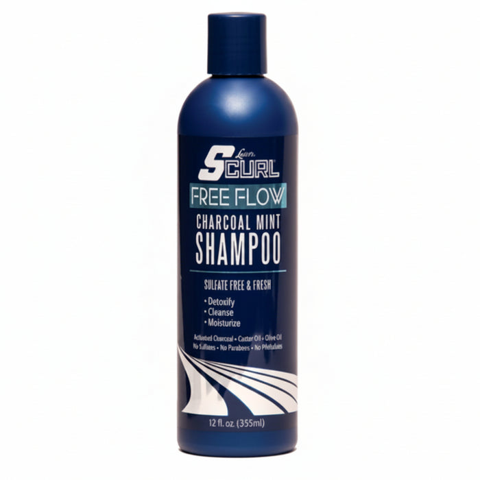 Lustre's SCurl Free Flow Shampooing au charbon de bois et à la menthe 355 ml/12 oz