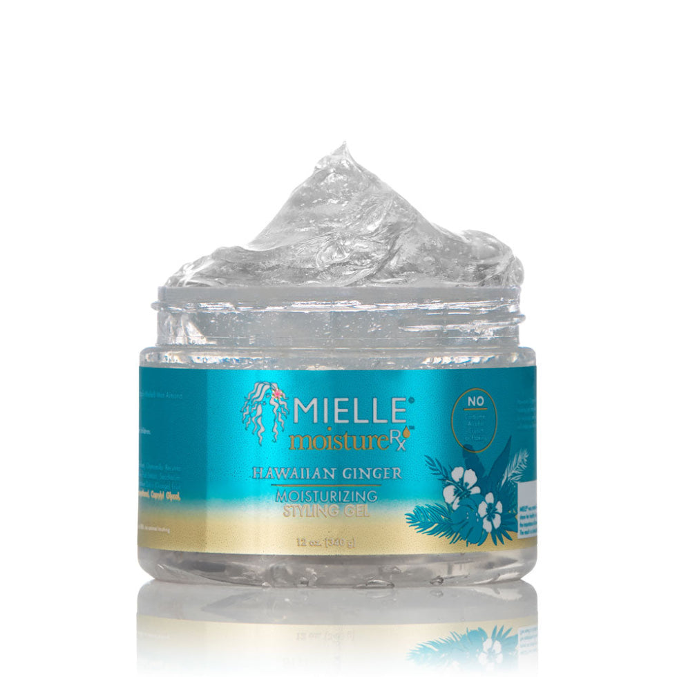 mielle moisture rx hawaiian ginger moisturizing styling gel 12oz moisture hold curl defining frizz control hair gel for soft shiny curls