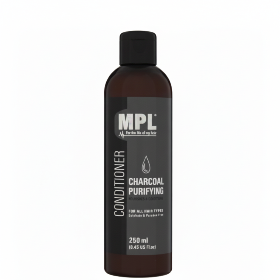 mpl charcoal purifying conditioner 250ml for detox nourish smooth soft healthy hair