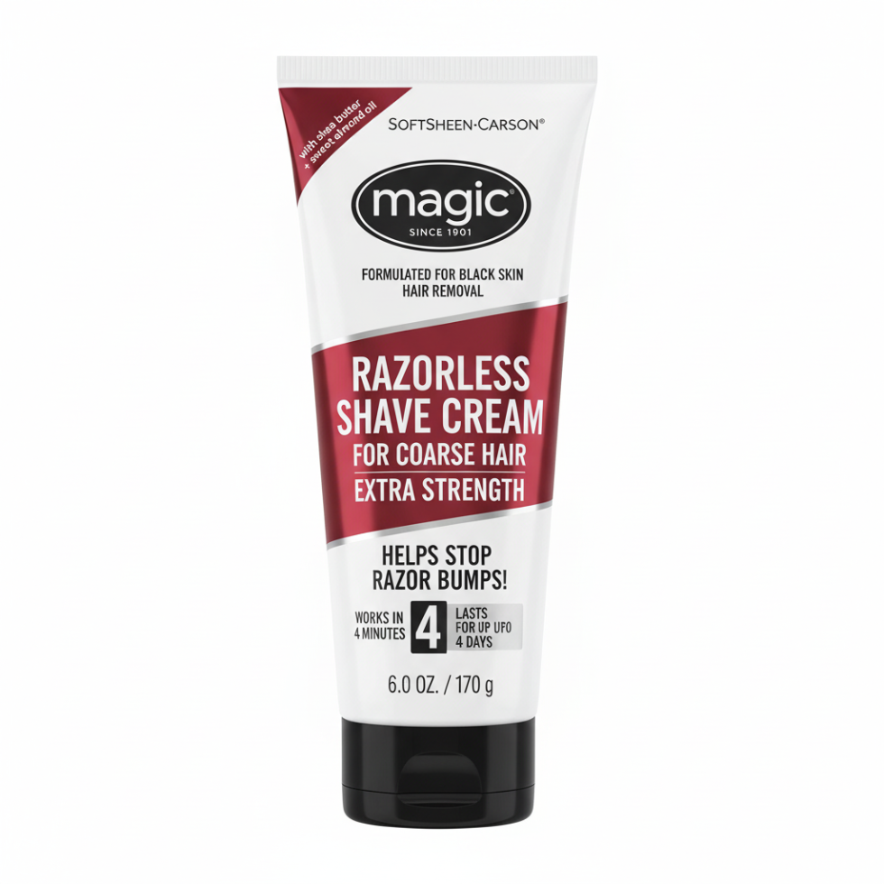 magic hair removal razorless shave cream extra strength 6oz smooth skin no razor coarse hair removal stop razor bumps grooming care product