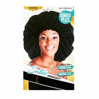 magic collection jumbo plus satin sleep cap 2285bla overnight hair protection bonnet