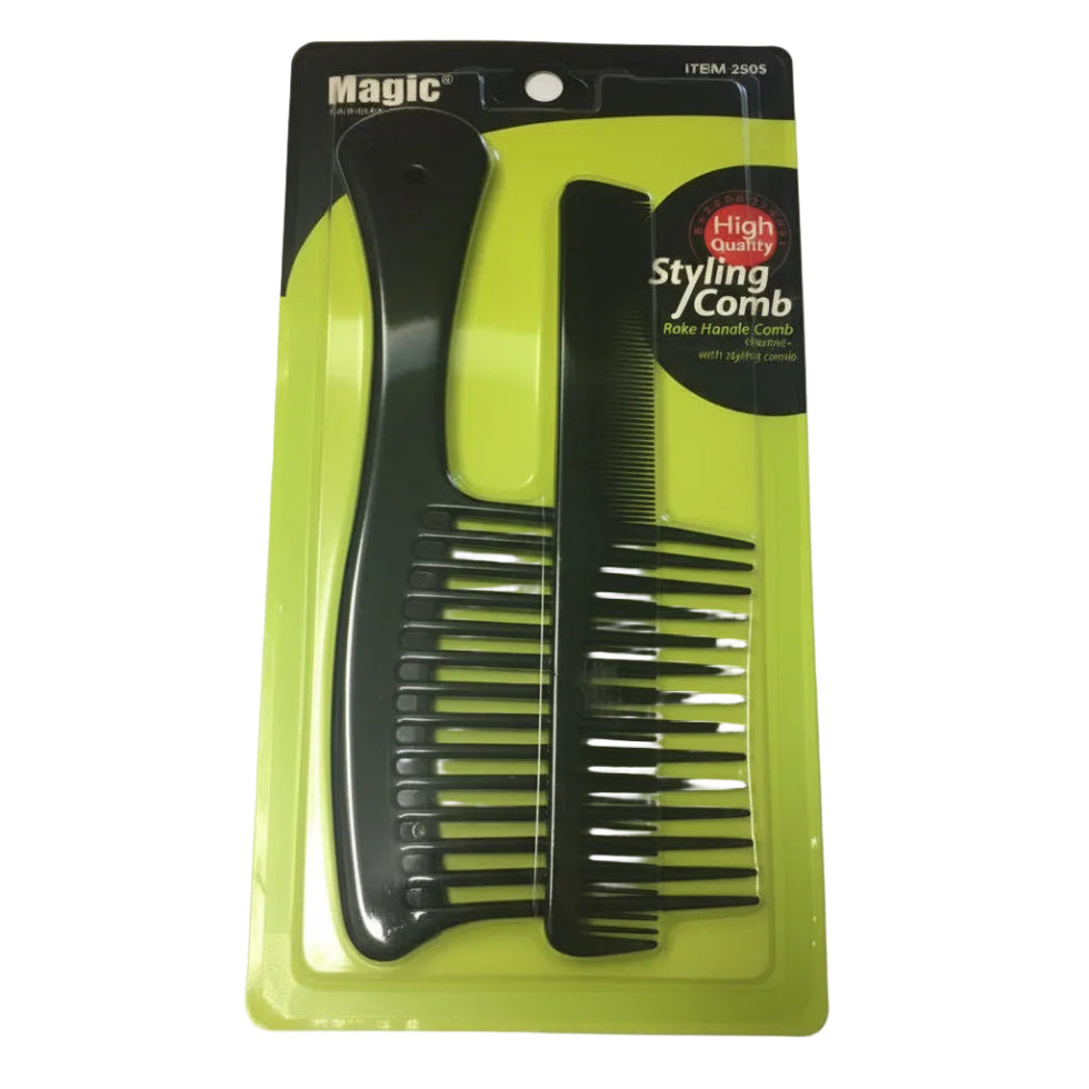 Magic Collection jumbo rake handle comb for detangling thick curly and textured hair