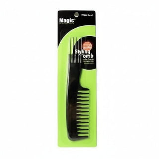 Magic Collection rake handle comb no 2414 for detangling styling and textured curly hair care