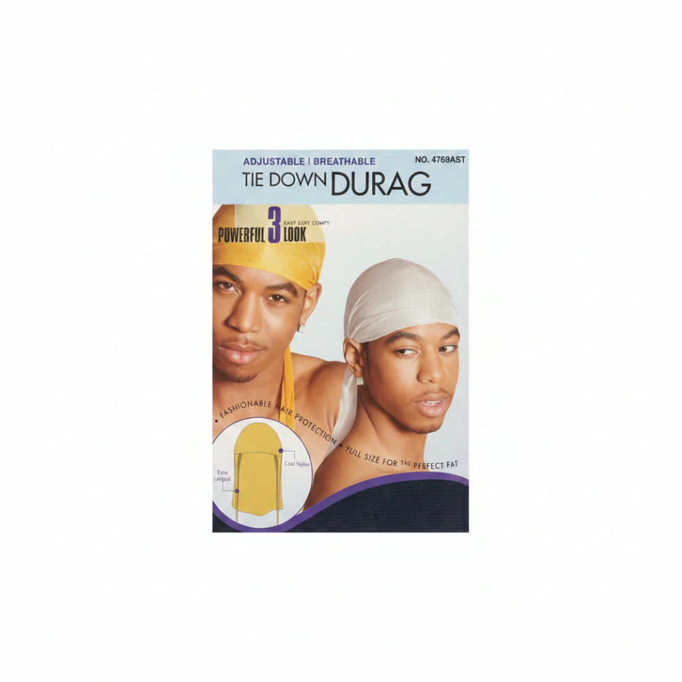 magic collection tie down durag 4769 breathable hair durag for wave training hair protection and frizz control styling cap
