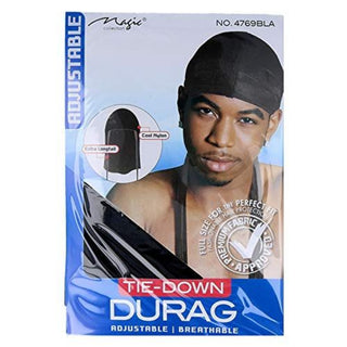 magic collection tie down durag 4769 breathable hair durag for wave training hair protection and frizz control styling cap
