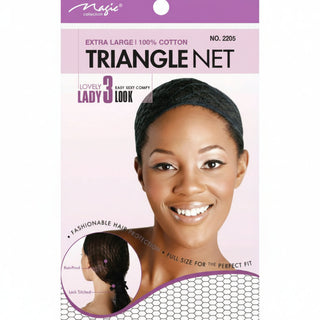 magic collection triangle net 2205 black hair styling protection net cap